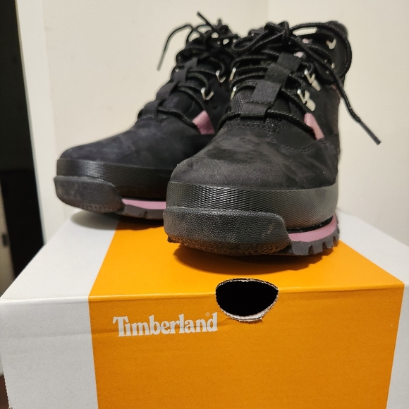 TIMBERLAND EURO HIKER WATERPROOF MID HIKER BLACK NUBUCK WOMENS 7 M WITH BOX - Picture 7 of 16